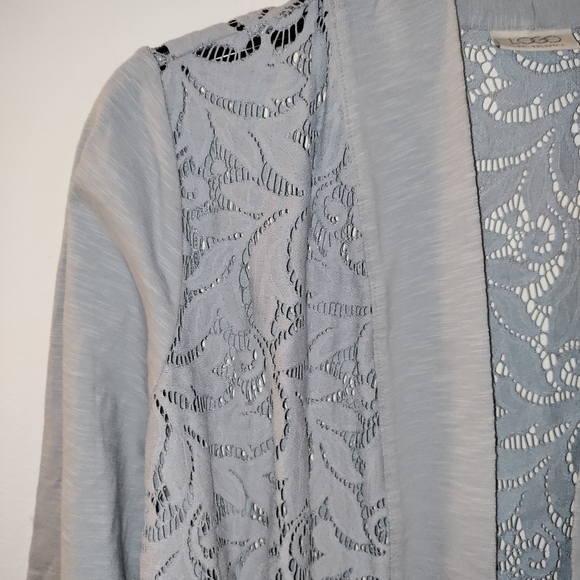 LOGO Lori Goldstein lace cardigan - Picture 4 of 7